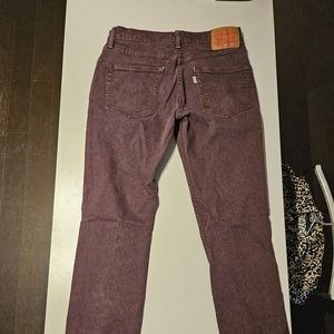 Retro men's Levi Jeans in Washed Cherry Brown, size W31, L32